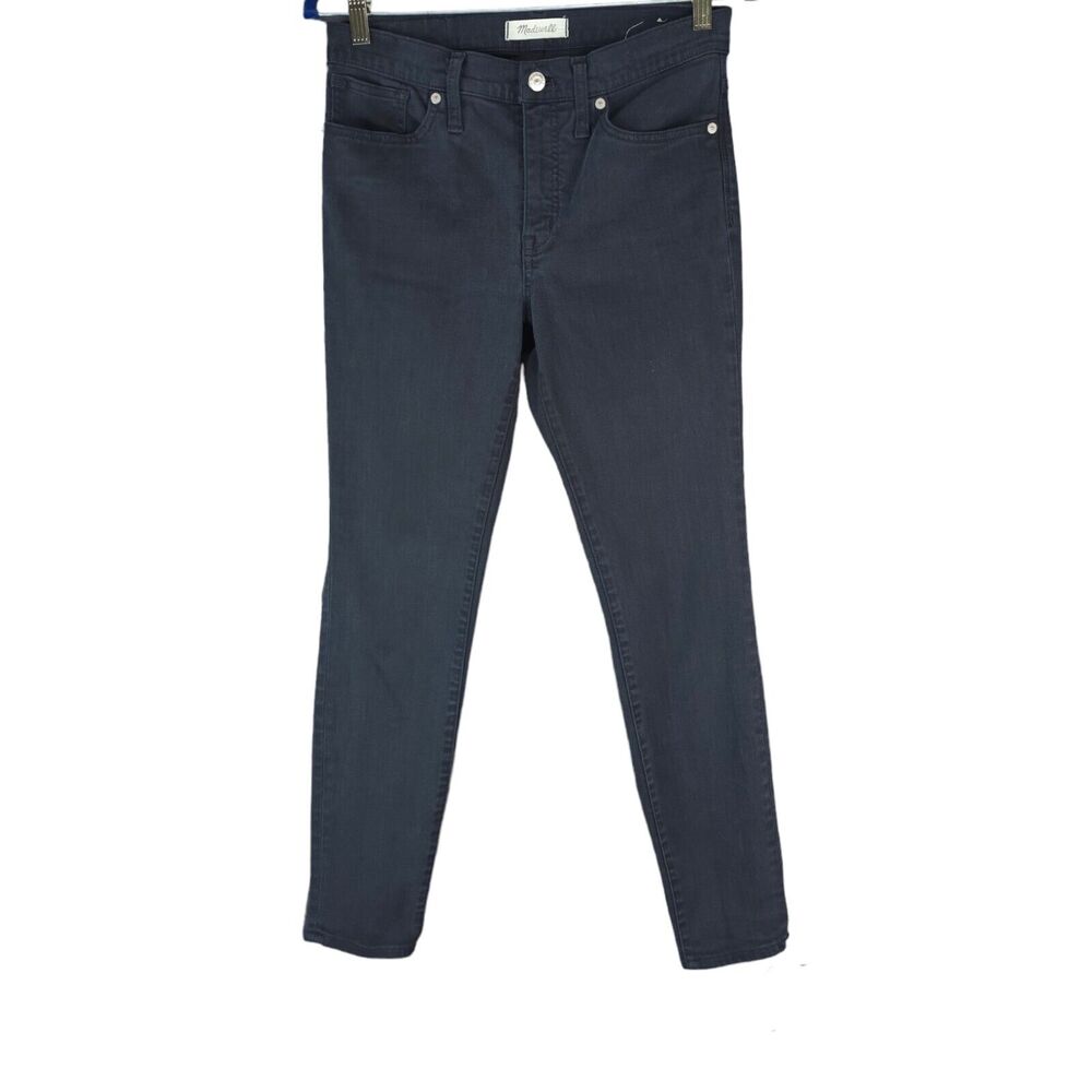 Madewell‎ Jeans 9" High Rise Skinny Ankle SIze 28 Black Stretch Denim